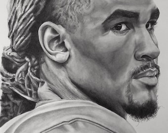 Jalen Hurts 11"x14" Pencil Drawing Print