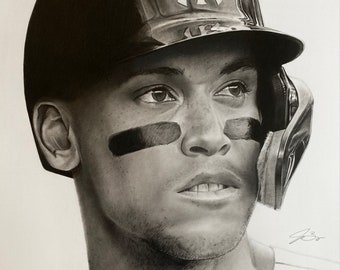 Aaron Judge Pencil Drawing Lithograph Print #d to 300