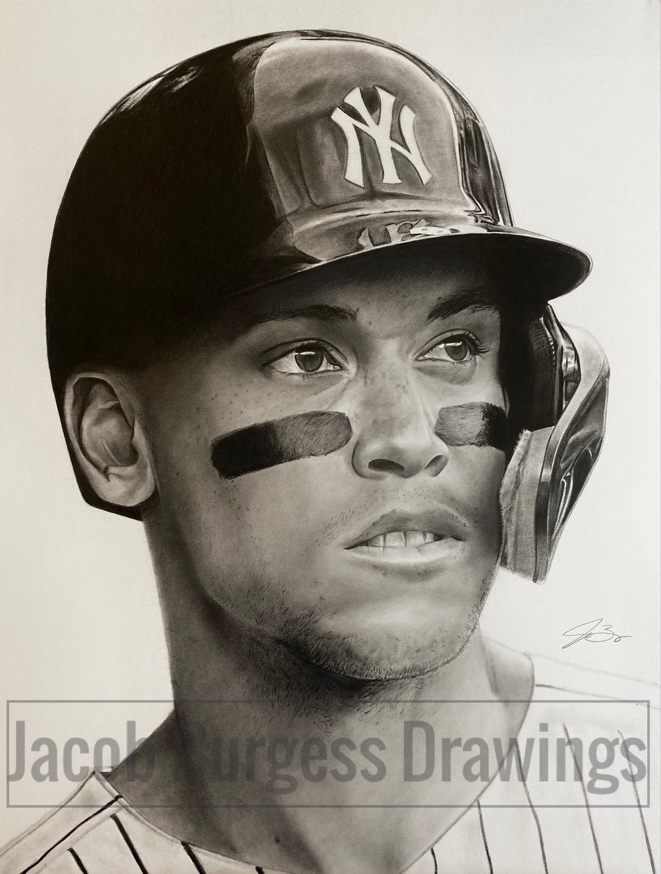 Aaron Judge Pencil Drawing Lithograph Print d to 300 