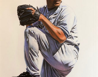 Mariano Rivera Colored Pencil Drawing Limited Edition Print Numbered to 300