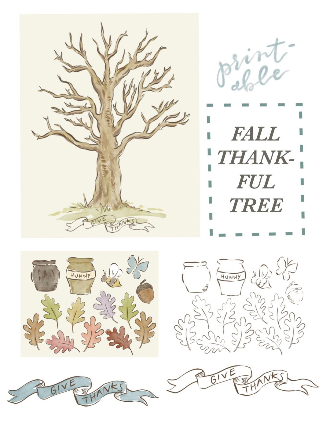Thankful Tree Printable 2024 Version (also Includes 2023 Version) - Etsy