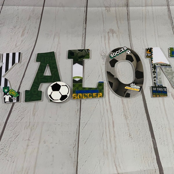 Soccer Wall Letters Etsy