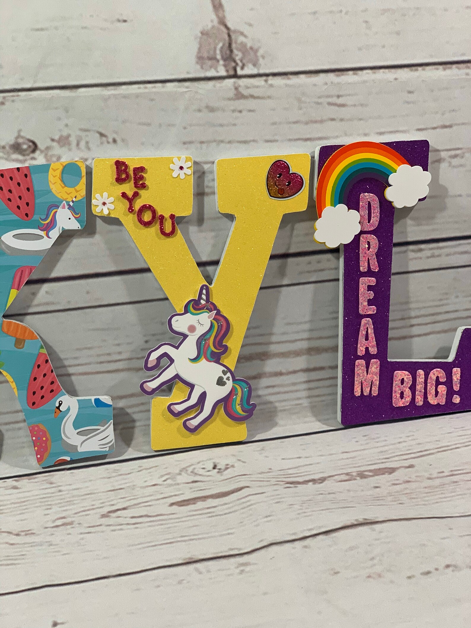 Jojo Siwa Inspired Wall Letters Kids Wall Decor Jojo Siwa Etsy