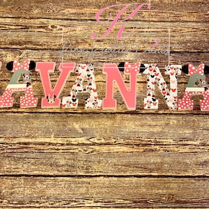Minnie Mouse Letters, Minnie Mouse Decorative Letters, Minnie Mouse Party Decor, Minnie Mouse Wall Art, Minnie Mouse Room Decor