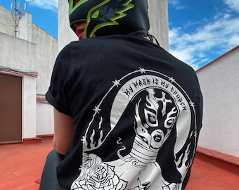 Sister Luchadora T-shirt DEAD PULP by Lucy Færy