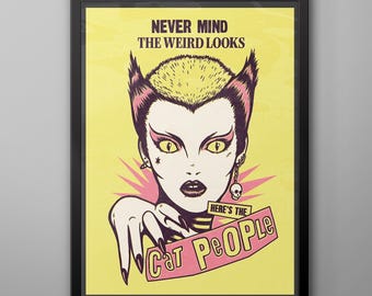 Cat People Poster DEAD PULP by Lucy Færy