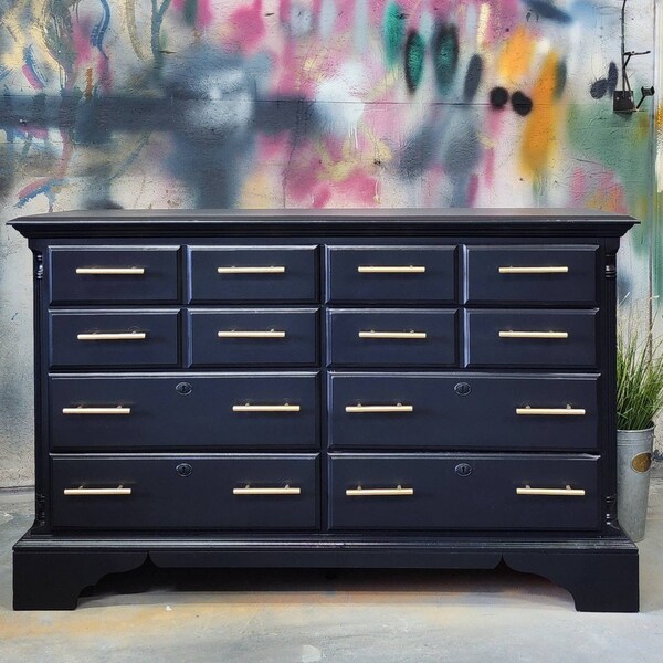 Blue Dresser Etsy