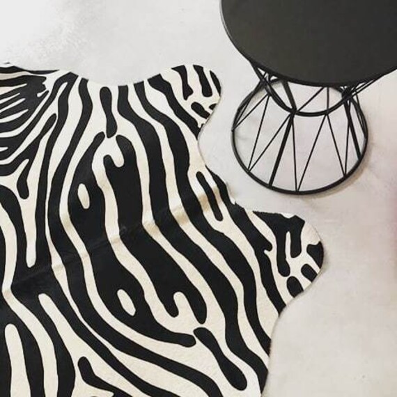 Natural Cowhide Rug Cow Hide In Zebra Print