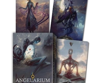 Angelarium Oracle | Cartomancy | Divination Tool | Tarot Deck | Cards | Major Arcana | Guide Book | Pagan | Witchy | Magic