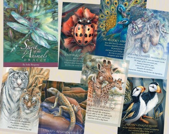 Spirit of the Animals oracle cards  | Cartomancy | Divination Tool | Tarot Deck | Major Arcana | Guide book | Pagan | Witchy | Magic