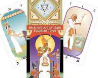 Brotherhood of Light Egyptian tarot deck | Cartomancy | Divination Tool | Oracle Cards | Major Arcana | Guide book | Pagan | Witchy | Magic