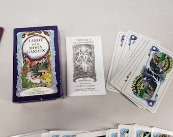 Tarot of a Moon Garden Deck | Cartomancy | Divination Tool | Oracle Cards | Major Arcana | Guide book | Pagan | Witch Magic  Fortune Telling