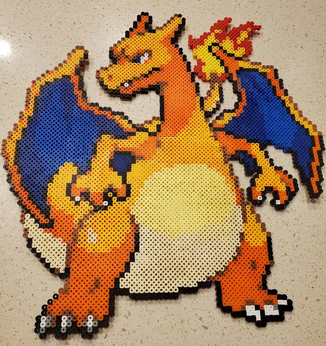 Pokemon Charizard Pixel Art 