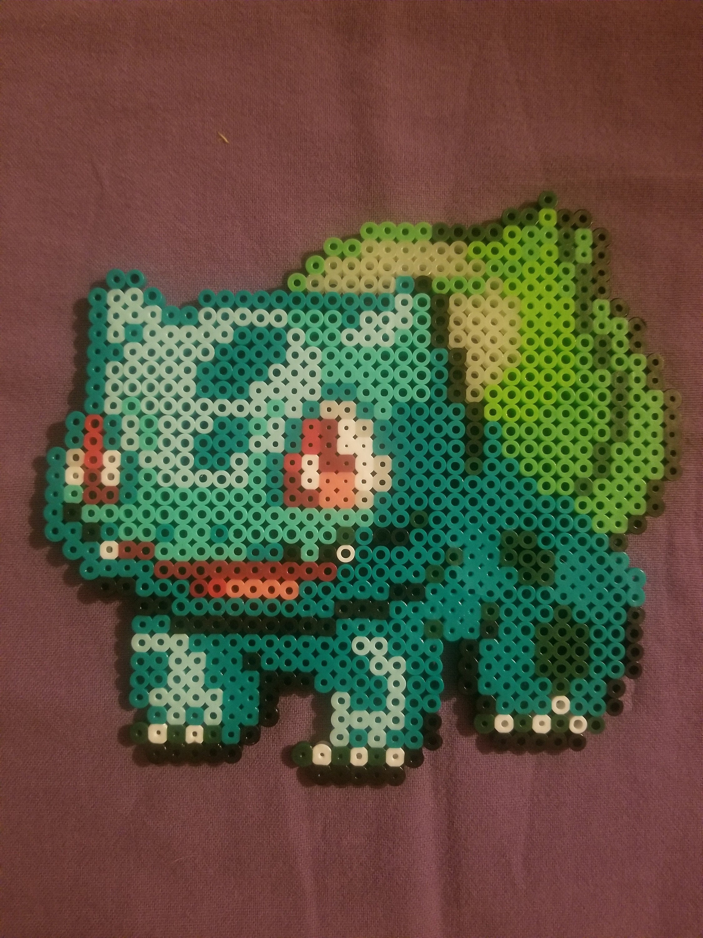 Bulbasaur Sprite Perler Bead Pattern / Bead Sprite - Shiny Bulbasaur Pixel  Art, png, transparent png