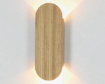 Wall lamp, wooden wall lamp, design and original, handcrafted