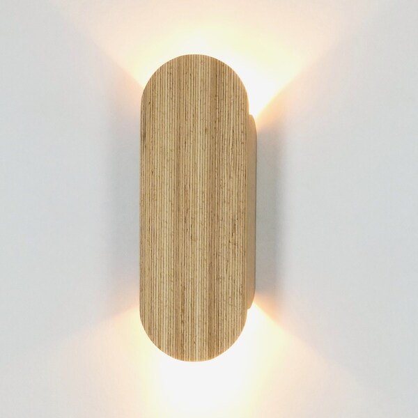 Wall lamp, wooden wall lamp, design and original, handcrafted