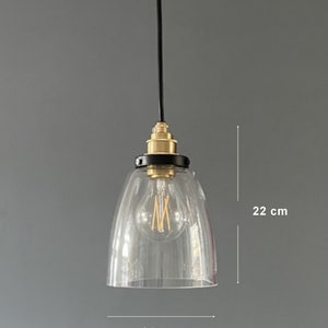 Pendant light in glass and brass Decoration image 4