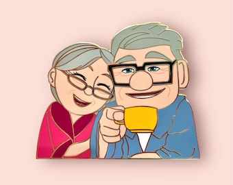 カールとエリーの「モーニングコーヒー」ファンタジーピン