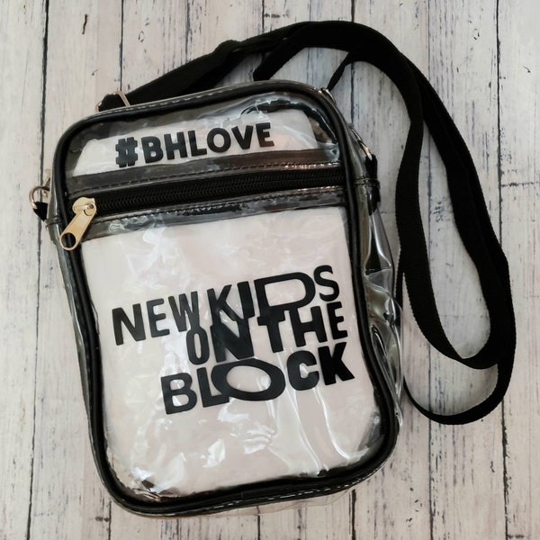 NKOTB Clear Cross Body Adjustable Purse, New Kids on the Block, Magic Summer Tour 2024, Blockhead Tote, Concert Stadium Arena Approved Bag