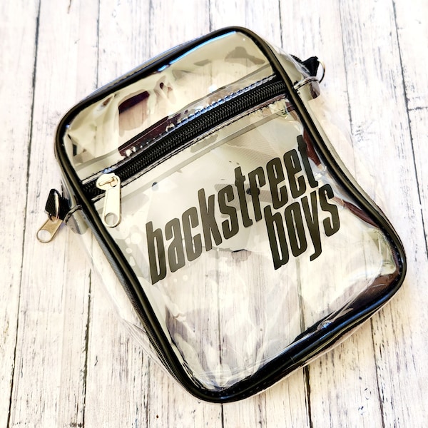 Backstreet Boys Clear Cross Body Adjustable Purse, BSB Tour 2024, Concert Stadium Arena Approved Bag
