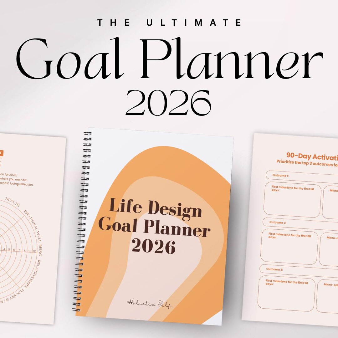 2026 Printable Goal Planner & Life Design PDF | Goal Setting Journal ...