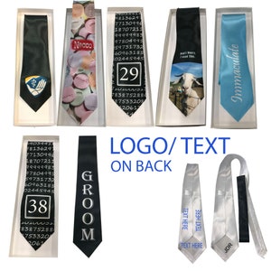 Custom birthday tie,  Custom necktie, Groom tie, Tie for Dad, Corporate logo, photo tie, Holiday tie