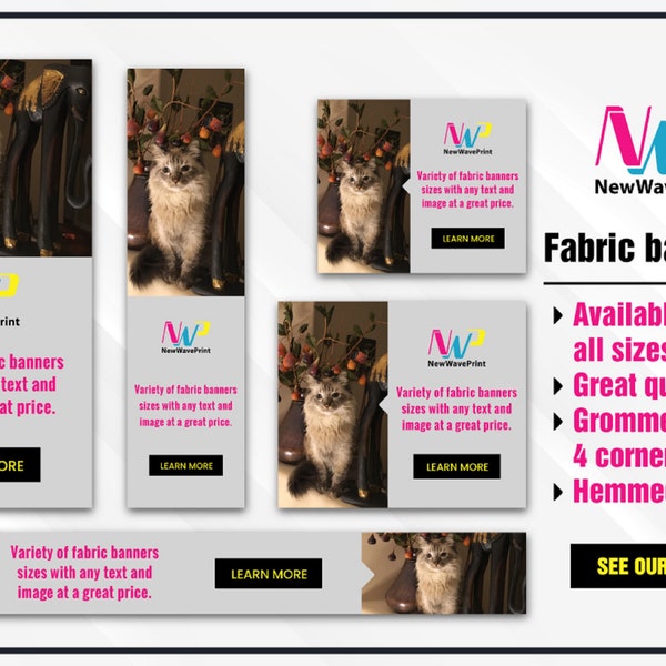 Custom banner, photo banner, graduation banner, party banner, Fabric Banner, Digital banner, Wedding banner