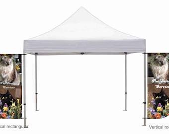 Tent Vertical Banner, Vertical banner, tent side banner, canopy side banner, Vertical flag, Canopy Banner, Tent banner, Custom banner