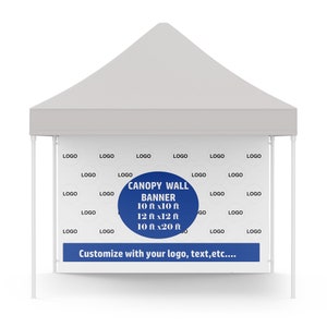 Custom Canopy Sidewalls | Full Color Printed Side Walls for 10x10 & 12x12 Pop-Up Tents | Trade Show, Outdoor Events, Business Branding