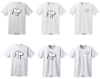 White or grey T-shirt with color logo