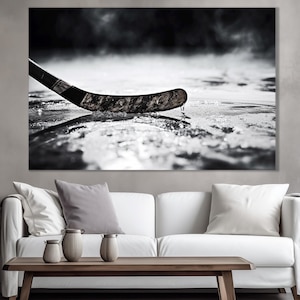 Ice Hockey Stick Abstract Photo, Ice Hockey Canvas Print, Ice Hockey Wall Art, Hockey Fan Gift, Hockey Print, Hockey Poster, Hockey Art