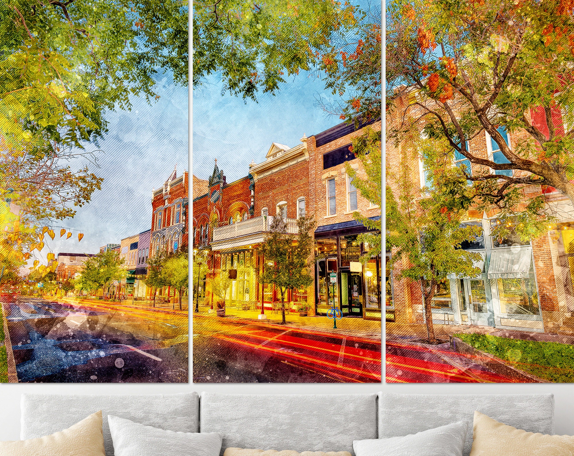 Provo Downtown Utah Canvas Art Utah Wall Art Provo Print Etsy