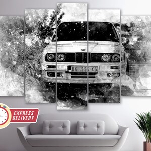 Classic BMW E30 Canvas Print, BMW Wall Art, BMW Canvas Art, Bmw Poster, Bmw Wall Decor, Vintage Bmw, Bmw Print, Bmw Paintings, Retro Bmw image 6