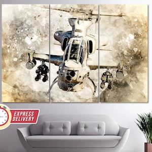 Bell AH-1Z Viper Canvas Print, Military Canvas Art, Military Wall Art, Helicopter Poster, Helicopter Canvas, Military Gift, Helicopter Print