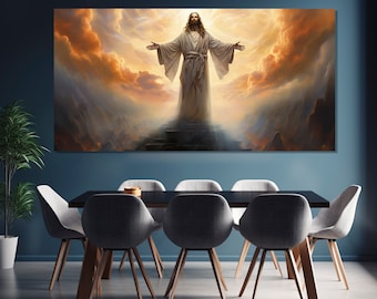 Religious Wall Art, Jesus Christ Canvas Print, Jesus Christ Poster, Religious Gift, Catholic Wall Decor