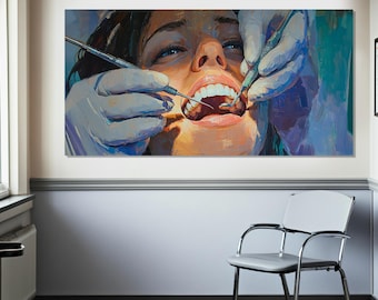 Dentistry Wall Art, Dentist Gift, Dental Clinic Wall Decor, Dentist Office Decor, Dentist Wall Art, Stomatology Canvas, Orthodontist Gift