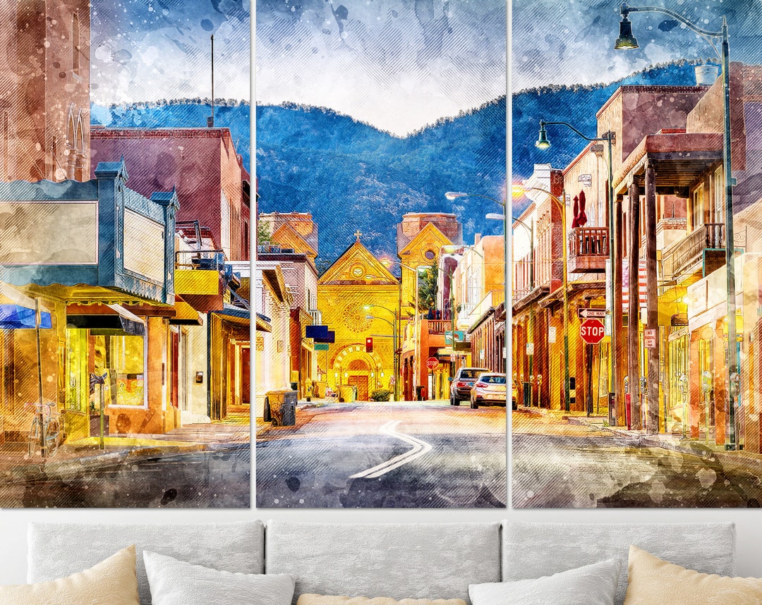 Santa Fe Canvas Print, New Mexico, Santa Fe Wall Art, Santa Fe Artwork