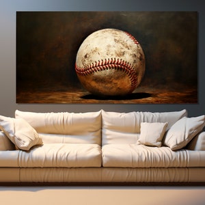 Baseball Wall Art, Baseball Ball Canvas Print, Abstract Baseball Painting, Baseball Wall Decor, Baseball Canvas Art, Baseball Gifts