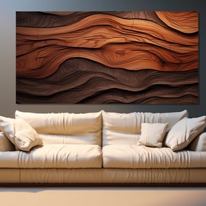 Abstract Wood Canvas Print, Wooden Texture Painting, Modern Wall Decor, Contemporary Canvas Art, Abstract Wood Poster, Wood Print