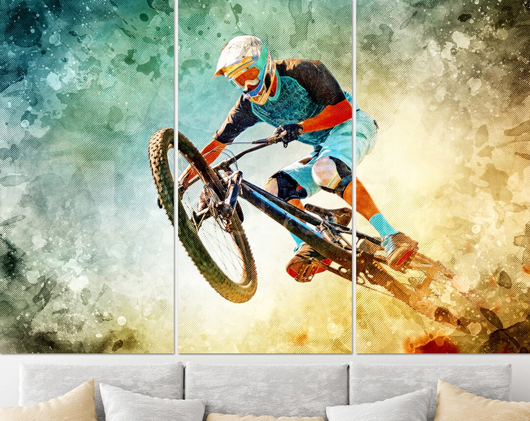 Mountain bike canvas art best sale