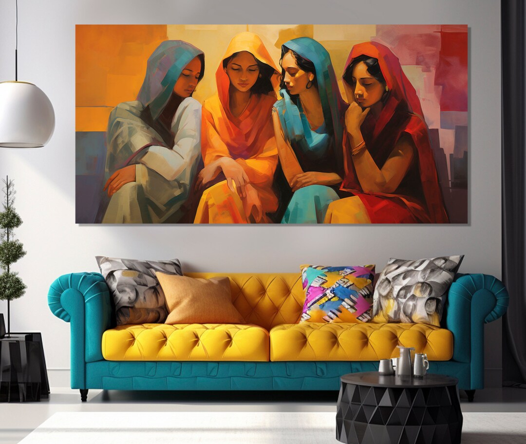 Beautiful Indian Women Wall Art, India Canvas Print, India Wall Art ...