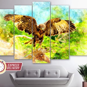 Abstract Hawk Canvas Print, Hawk Print, Hawk Poster, Hawk Canvas Art, Hawk Paintings, Hawk Photo, Abstract Wall Art, Hawk Wall Art, Hawk Art