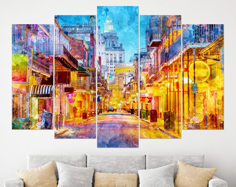New Orleans Canvas Art New Orleans Wall Art Louisiana Canvas Etsy