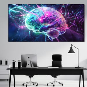 Neurology Wall Art, Abstract Brain Canvas Print, Hospital Decor, Brain Poster, Neurologist Gift
