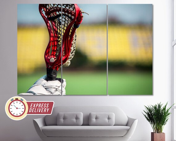 Lacrosse Wall Art Lacrosse Canvas Art Lacrosse Player Gift Etsy