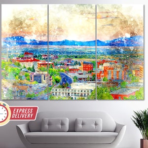 Helena Downtown, Helena Canvas Art, Helena Skyline, Helena Wall Art, Helena Print, Montana Canvas, Helena Poster, Helena Photo, Montana Gift