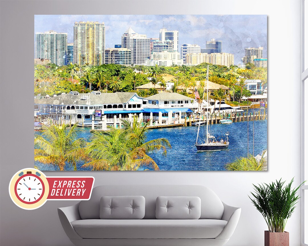 Fort Lauderdale Canvas Art, Fort Lauderdale Paintings, Fort Lauderdale