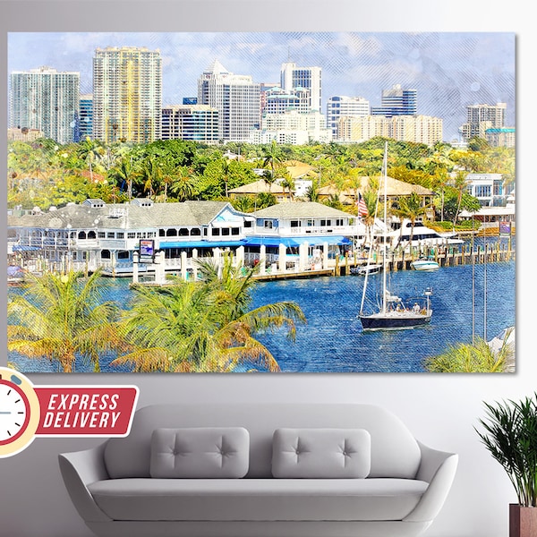 Fort Lauderdale Poster Etsy