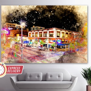 Boise Crossroads Canvas Print, Boise Skyline, Boise Downtown, Idaho Canvas Art, Idaho Wall Art, Boise Print, Boise Photo, Boise Wall Decor