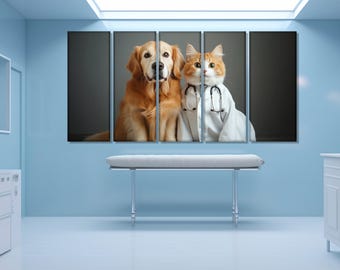 Ensemble de collection d'animaux de compagnie de dessin animé mignon